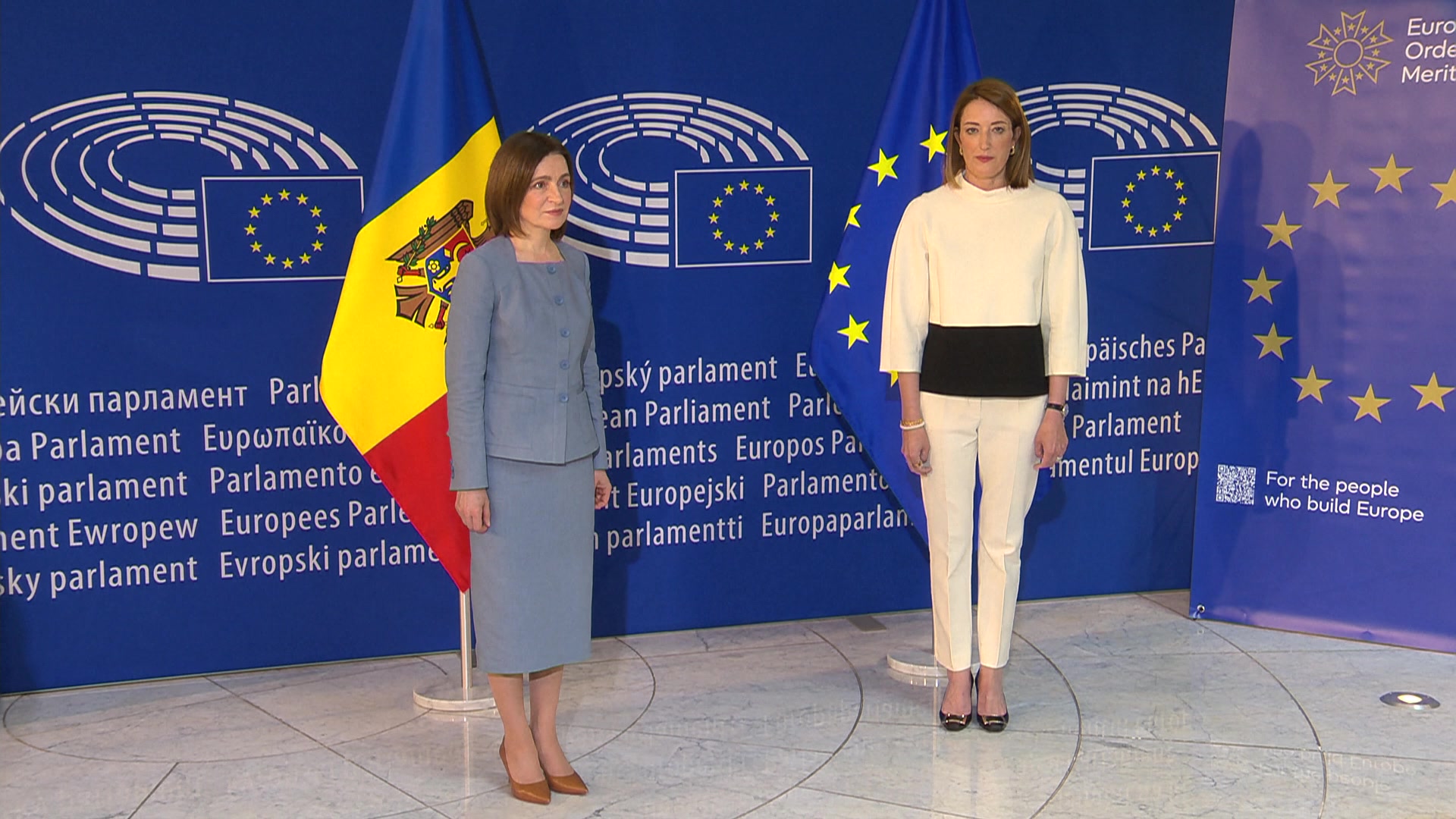European Order of Merit 2026: extracts from the arrival, meeting and press point with Maia SANDU, President of the Republic of Moldova